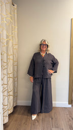 Giacca Casacca Anita in Lino  con Lacci