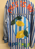 Camicia fantasia misto lino Benedetta