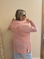 Cardigan Lungo con Cappuccio e Tasche Evelyn