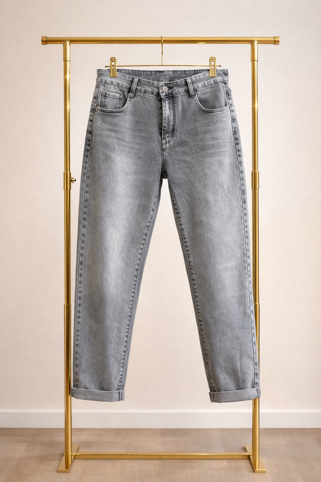 Jeans grigio elasticizzato
