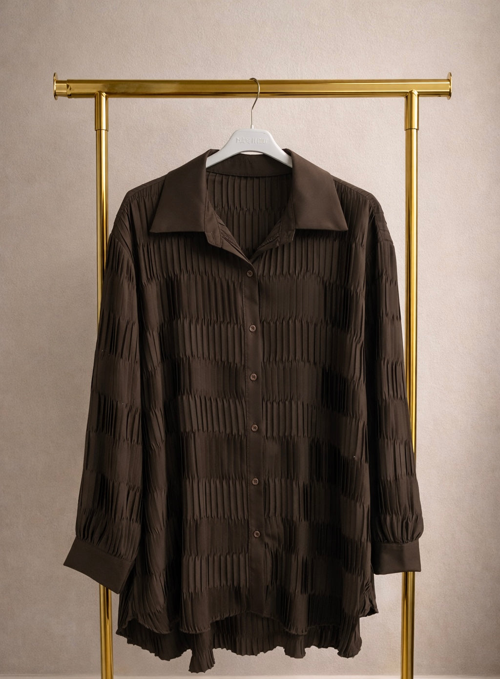 Camicia raso goffrata