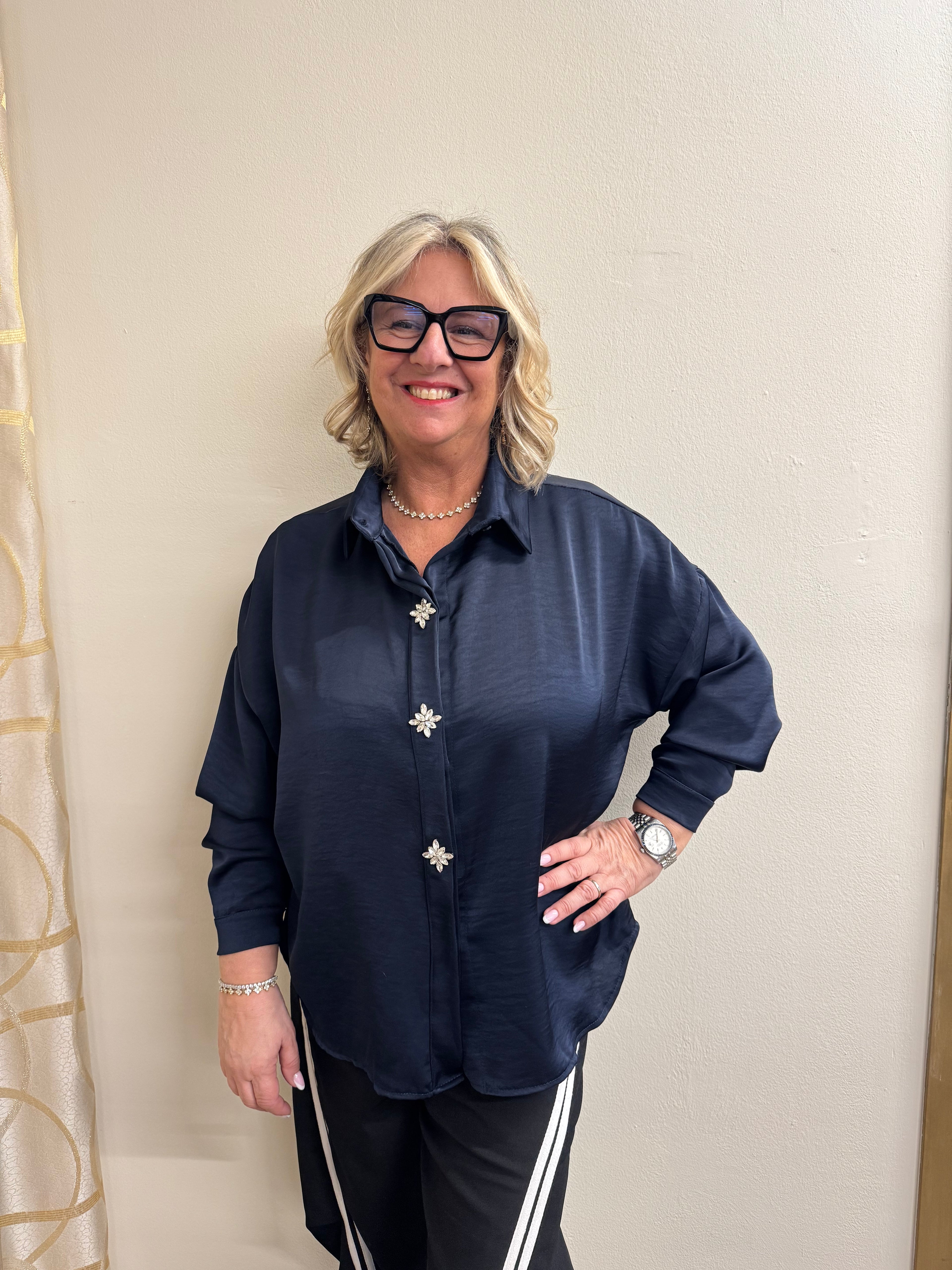 Camicia raso gioiello