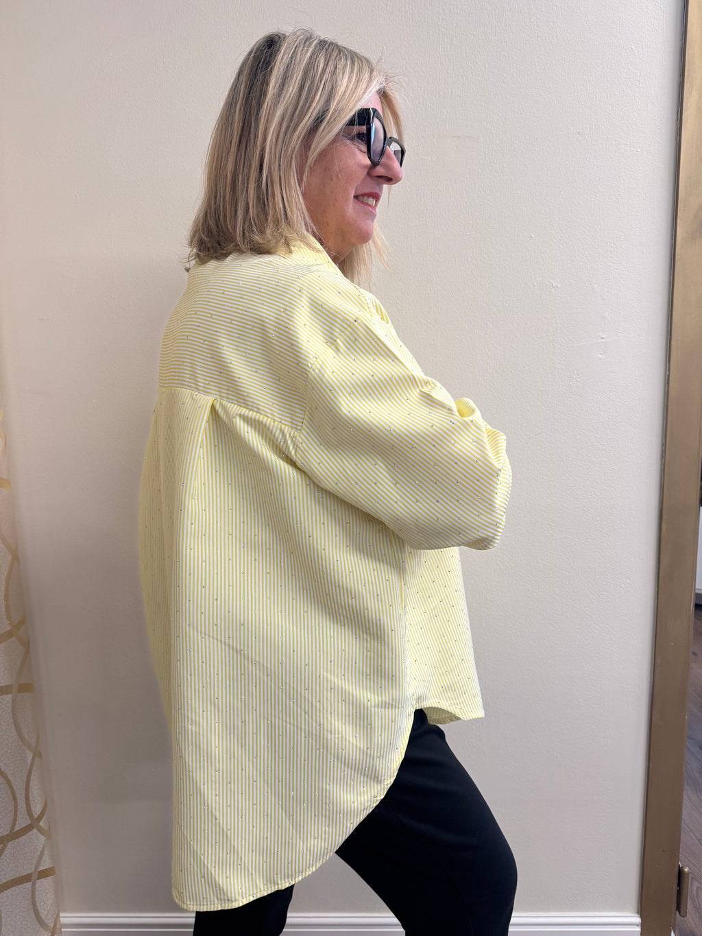 Camicia righe strass