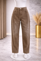 Jeans strass baggy Alma