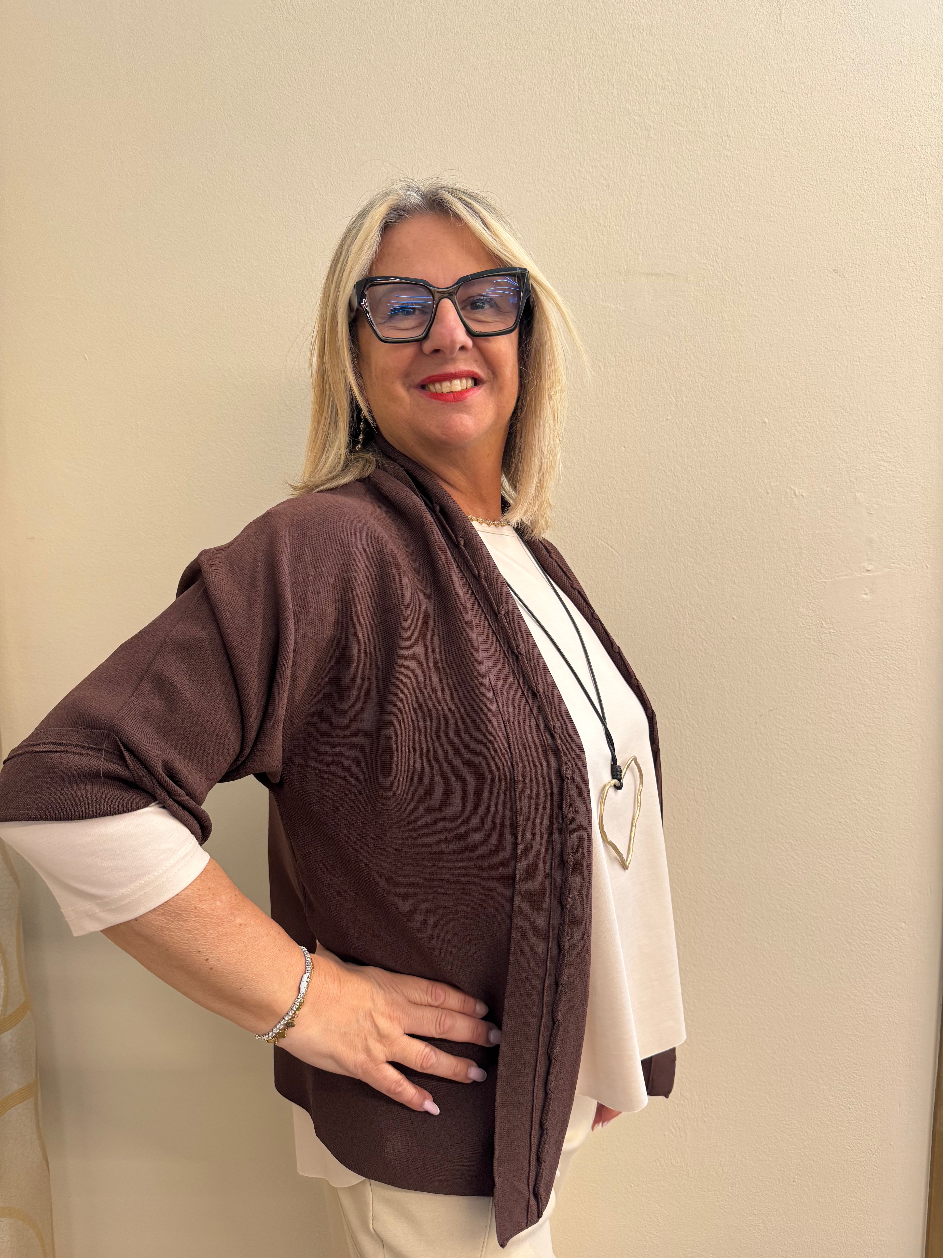 Cardigan misto viscosa Carmen