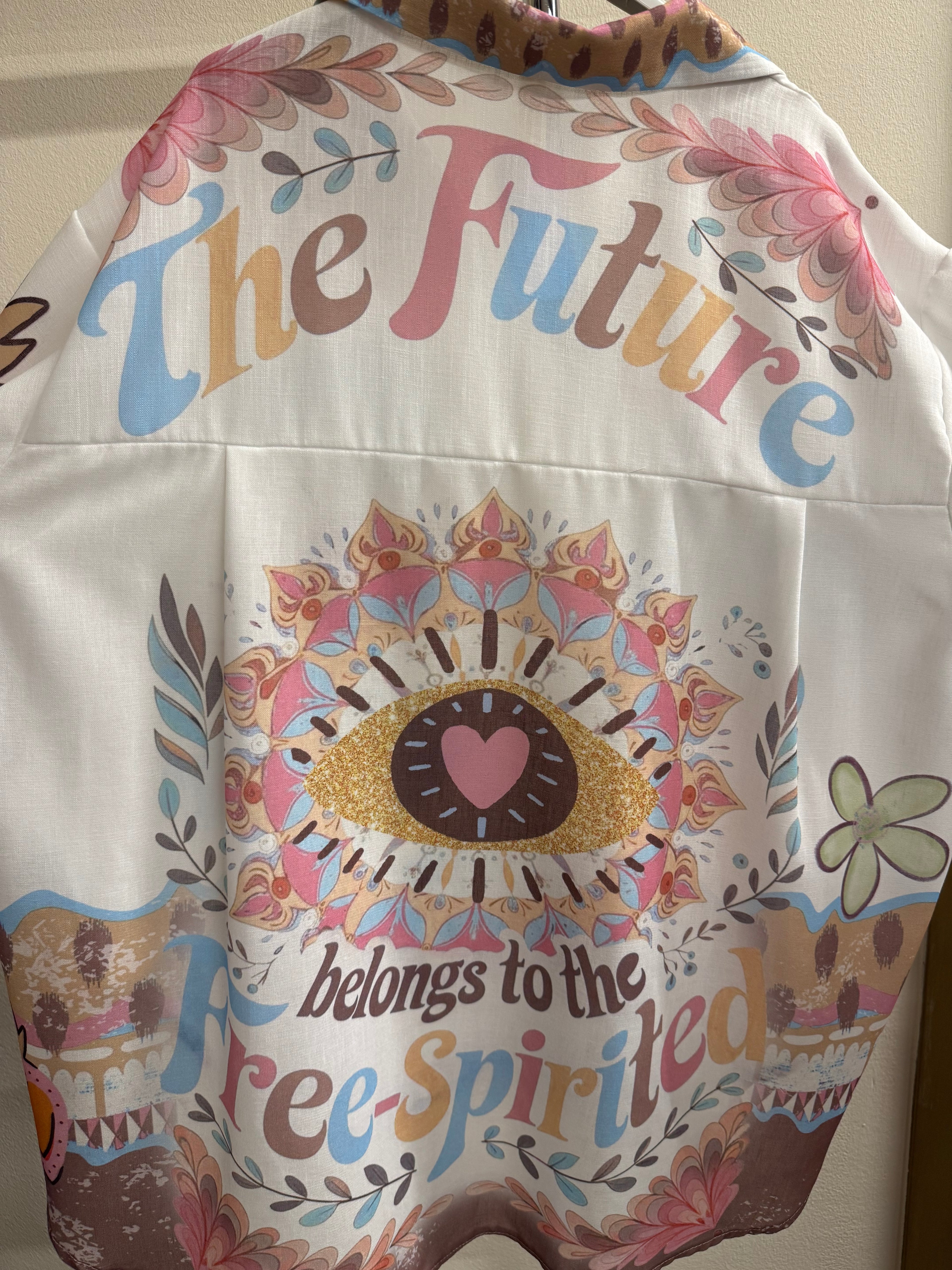 Camicia fantasia misto lino