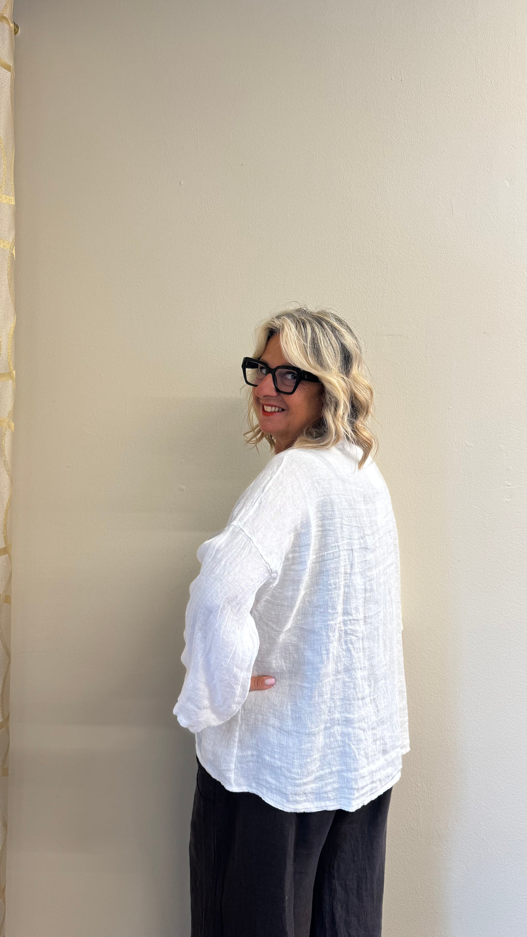 Giacca Casacca Anita in Lino  con Lacci