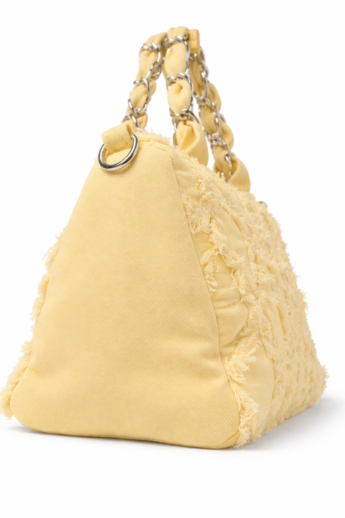 Bauletto jeans sfrangiato