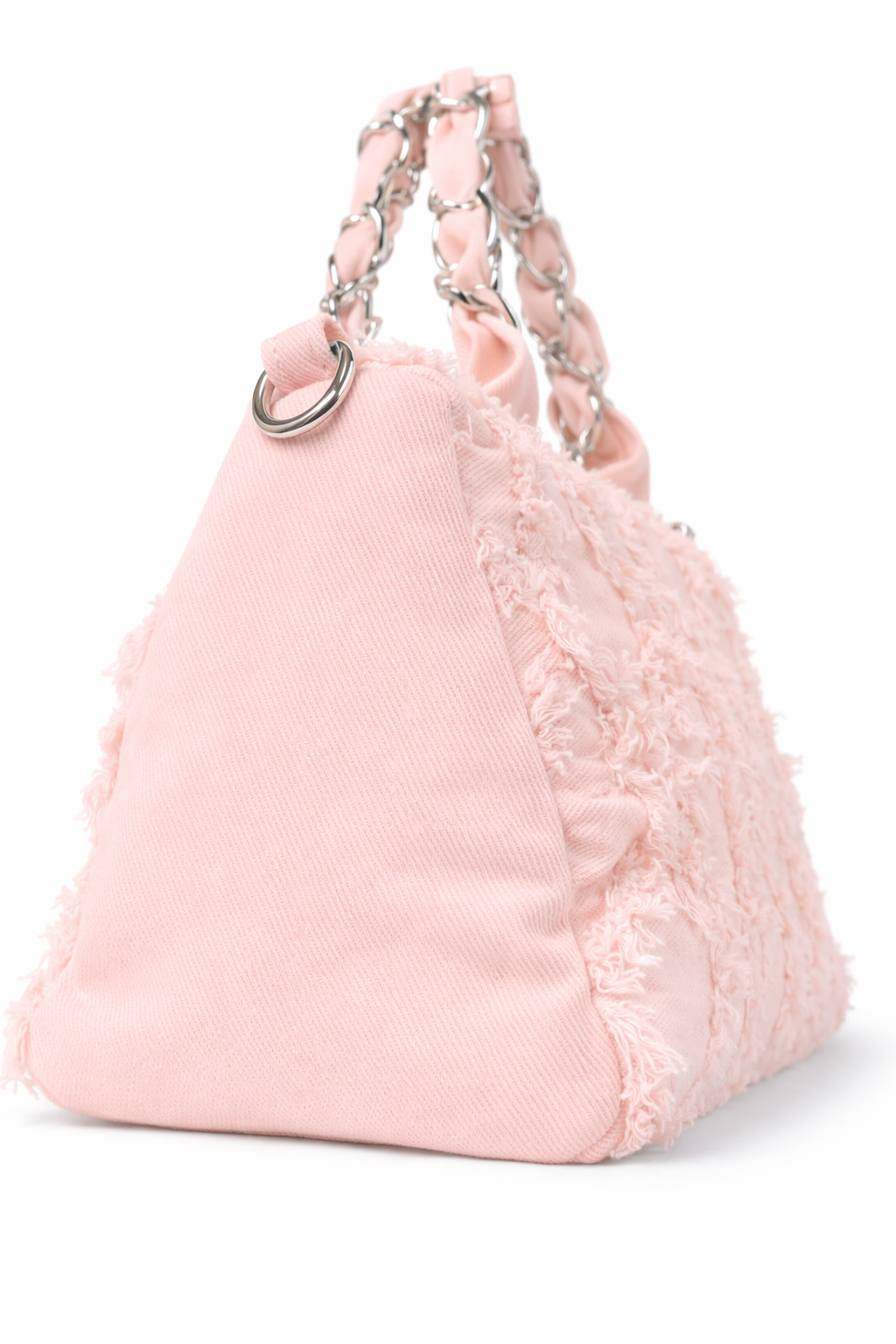 Bauletto jeans sfrangiato