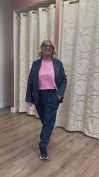 Blazer Donna Blu in Denim Leggero Esmeralda